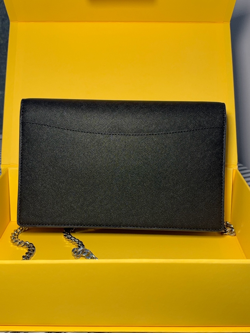Marc Jacobs Black Leather Crossbody with Silver Chain (NEW) - Picture 3 of 4